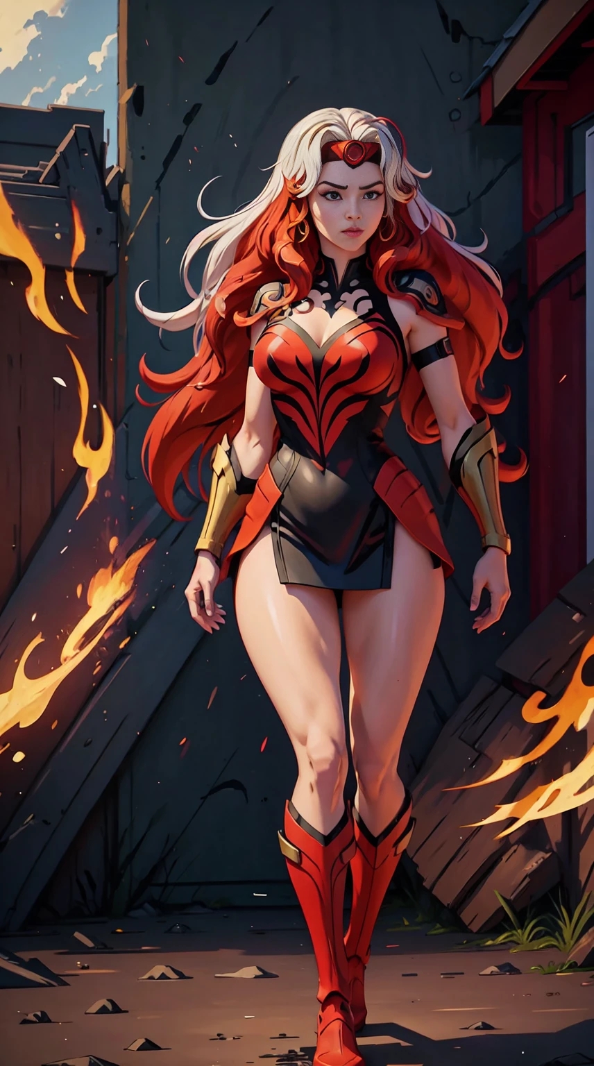 ((Full body photo, standing, feet on the ground))  She-ra, TM Samurai, intricate face details, poster style, icons, vibrant colors, vector style, digital art, 4K, intricate details, mesmerizing, professionally made, beautiful vector illustration, 12K resolution, 3D, all characters in detailed full body, highly detailed, vibrant, ultra high quality, Hyperrealism, Photorealism, octane render]