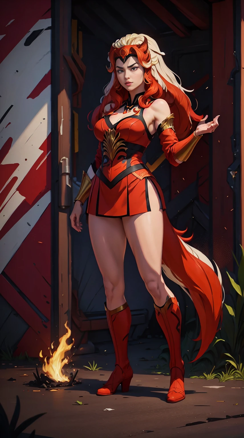 ((Full body photo, standing, feet on the ground))  She-ra, TM Samurai, intricate face details, poster style, icons, vibrant colors, vector style, digital art, 4K, intricate details, mesmerizing, professionally made, beautiful vector illustration, 12K resolution, 3D, all characters in detailed full body, highly detailed, vibrant, ultra high quality, Hyperrealism, Photorealism, octane render]