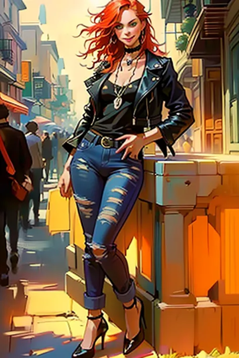 new orleans, french quarter. ((full body:1.1)),(playful smile:1.3).,(ultra realistic illustration:1.3).sexy 23yo french woman, d...