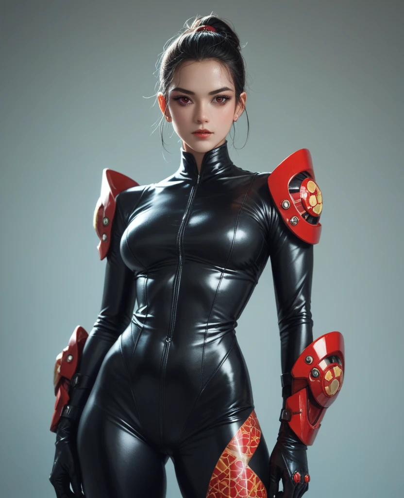 Kamen Rider Woman、Black bodysuit、Red pattern