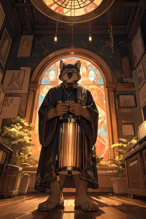 (((Barefoot furry character, full body, cinematic setting, furry male, plantigrade))) 

This is my church
This is where I heal m...