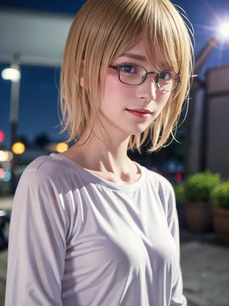 japanese girl in casual clothes、observe the audience、tokyo night skyline、(highest quality、masterpiece)))、hd fine、very detailed、m...