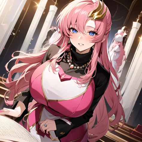 ((highest quality)), ((masterpiece)), (detailed), （perfect face）、the woman is lacus clyne, the wife of the leader of a mysteriou...