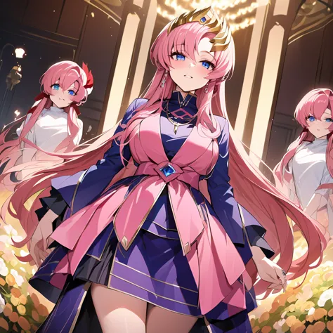 ((highest quality)), ((masterpiece)), (detailed), （perfect face）、the woman is lacus clyne, the wife of the leader of a mysteriou...