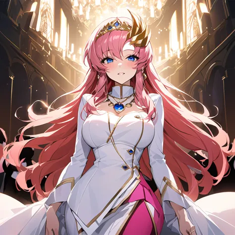 ((highest quality)), ((masterpiece)), (detailed), （perfect face）、the woman is lacus clyne, the wife of the leader of a mysteriou...