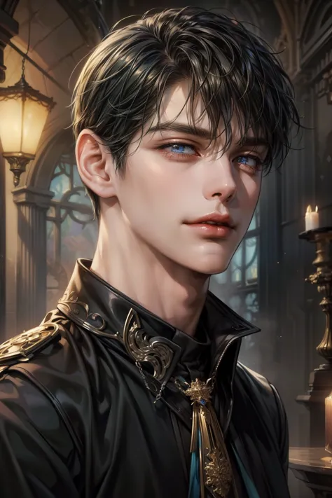 (masterpiece, top quality, best quality, official art, beautiful and aesthetic:1.2), boy, handsome, extreme detailed faces, (fra...