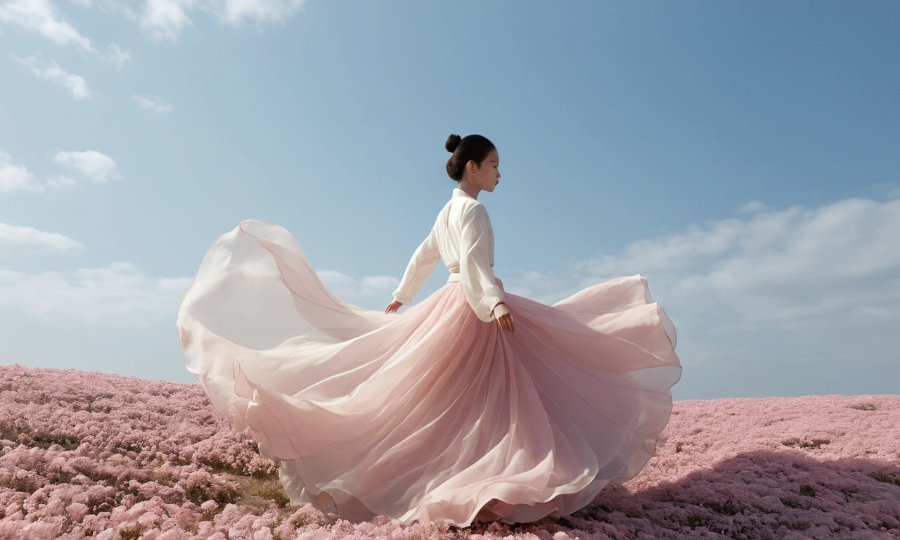 Hermosa fotografía de baile.；una niña pequeña，Solitario；un baile ，todo el cuerpo像；[globo ocular negro，confianza，alto y frio，Feliz]；[Falda larga estilo elegante.，manga larga；colocar，Degradado rosa claro y blanco，estilo tradicional，La falda no tiene patrón.，El dobladillo de la falda larga es como pétalos que cubren el fondo.,Patrón de pétalos，El fondo son pétalos y falda.,]；[danza china]，[[[todo el cuerpo，Panorama 1.1]]]，frente；composición：El personaje está en el lado derecho de la pantalla.；pelo largo al viento,Sentido avanzado,Moda, Fotografía fija, De vídeo en bucle, Movimiento fascinante, VISUALES CAUTIVADORES, integración perfecta, narración convincente, Fenómeno de vórtice, Forma en ángulo, movimiento dinámico, formas geométricas atrevidas, Forma de fragmento, contraste agudo, Influencia del modernismo, naturaleza, , arte Moderno, Asombroso, Fondo irreal, Arte de (albi albi:1.1), iluminación suave, Feliz emotion，extremadamente detallado,La forma más bella de caos., elegant； estilo simple；Minimalism。fotografía panorámica；profundidad de campo, detalles extraordinarios, obra maestra, alta calidad, 4k，iluminación cinematográfica, Desenfoque de movimiento, profundidad de campo, brillar, trazado de rayos, luz reflejada, anatómicamente correcto, HD, piel texturizada, mejor calidad, Súper detalle, alta resolución, detalles altos, preciso, alta calidad, premiado