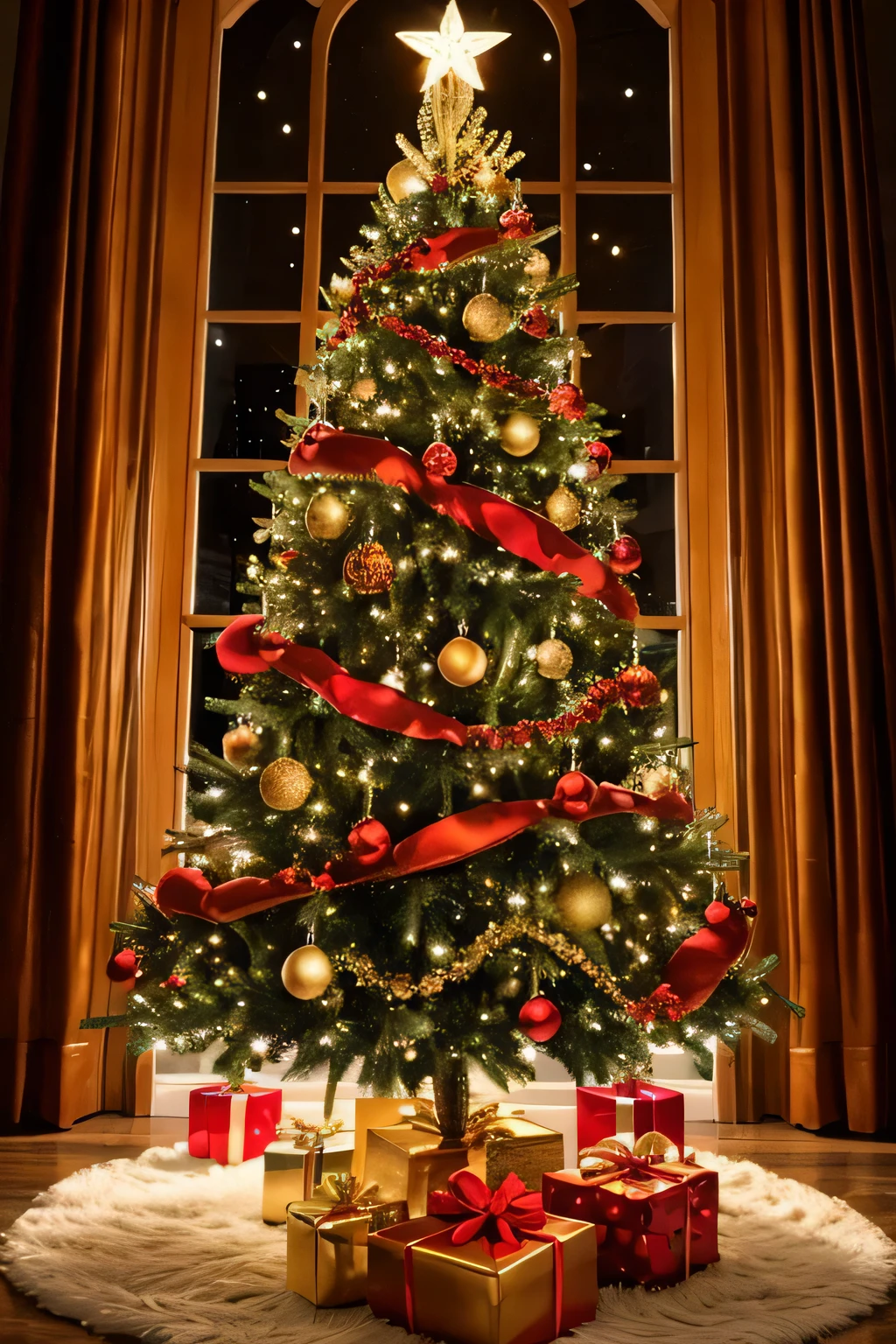 Christmas Scenery,Gorgeous,Sparkling,Christmas tree