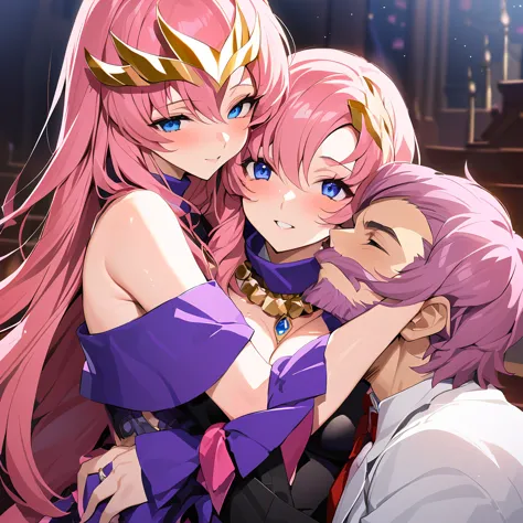 ((highest quality)), ((masterpiece)), (detailed), （perfect face）、the woman is lacus clyne, the wife of the leader of the evil go...