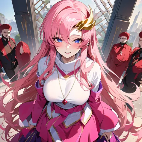 ((highest quality)), ((masterpiece)), (detailed), （perfect face）、the woman is lacus clyne, a shrine maiden of an evil god and th...