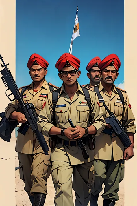 indian soldiers group