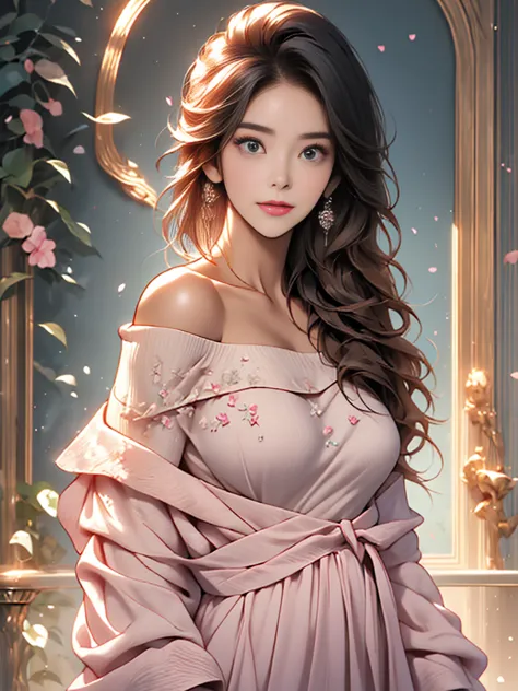 ((beautiful woman with flawless  skin)), long hair with gradient glow,electric colors, clearly defined facial features, big deta...