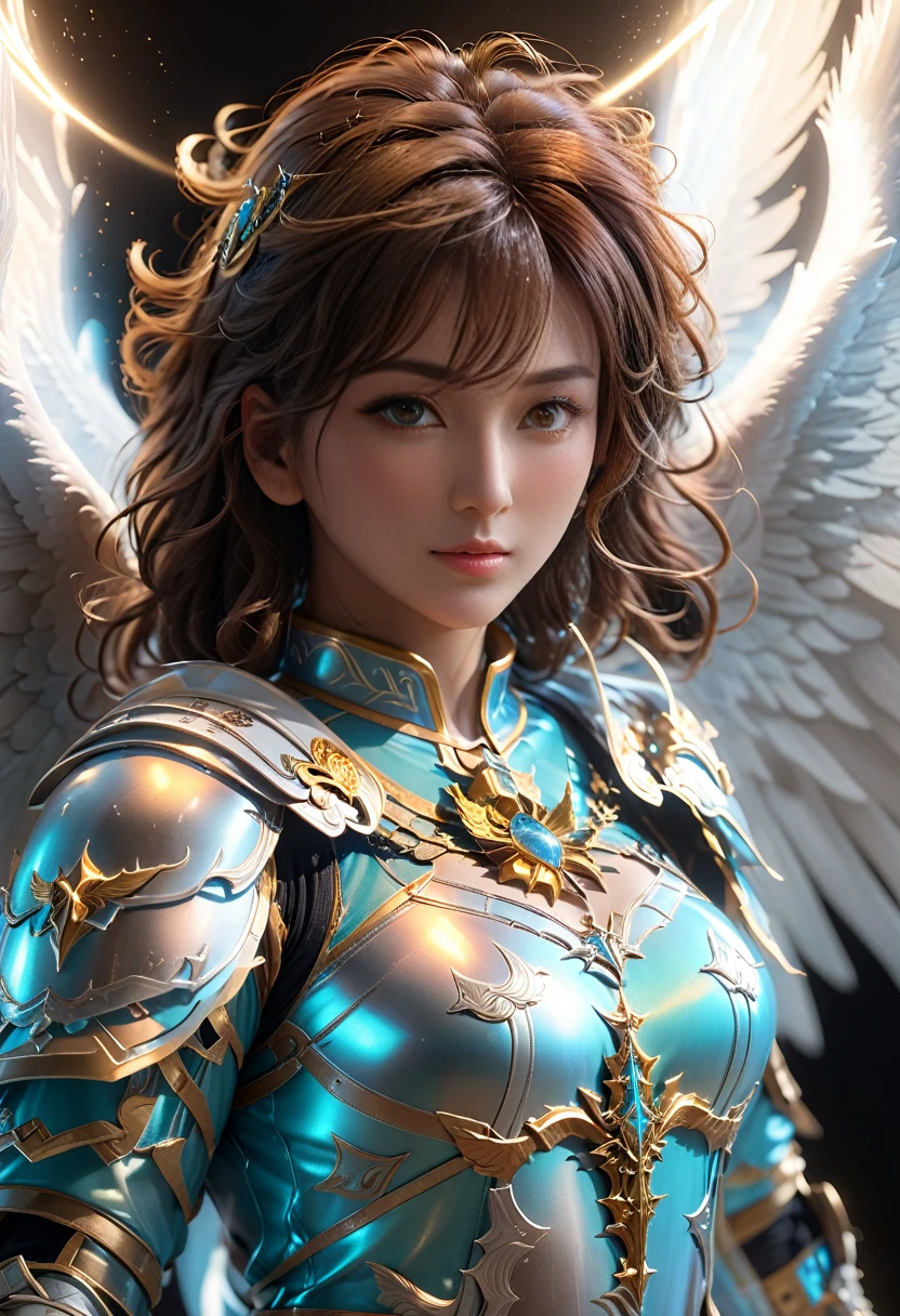 Archangel Michael、Four Archangels Last Out Peace,Highest quality,Ultra-detailed,High resolution,High resolution,4K,Portrait in 4K,8k,8kポートレート,unity 8k wallpaper,Highly detailed CG,Realistic,RAW Photos,Real person,Portrait of,Realistic,Glowing Skin,Detailed skin,((Top Quality)), ((Masterpiece)), (Details: 1.4), 3d, Thick voluminous hair, light particles, pure energy chaos antitech, HDR (High Dynamic Range), ray tracing, nvidia RTX, super resolution, Unreal 5, subsurface scattering, PBR Texturing, post-processing, anisotropic filtering, depth of field, maximum clarity and sharpness, multi-layer textures, Albedo and specular maps, surface shading, accurate simulation of light and material interaction, perfect proportions, Octane rendering, two-tone lighting, wide aperture, low ISO, white balance, trichotomy, 8k RAW,超Realisticな女性の肖像画,magic lights,32K resolution,Action pose, Realistic photos,Dynamic Lighting,Art Station,Volumetric lighting, Highly detailed face,Award,Shadow, Modesty,Beautiful long legs, showing thighs, Mastepiece, Cinematic Shadows, Synmatic Lighting, Realistic写真, Extremely detailed, Realistic写真, Raw photo,
