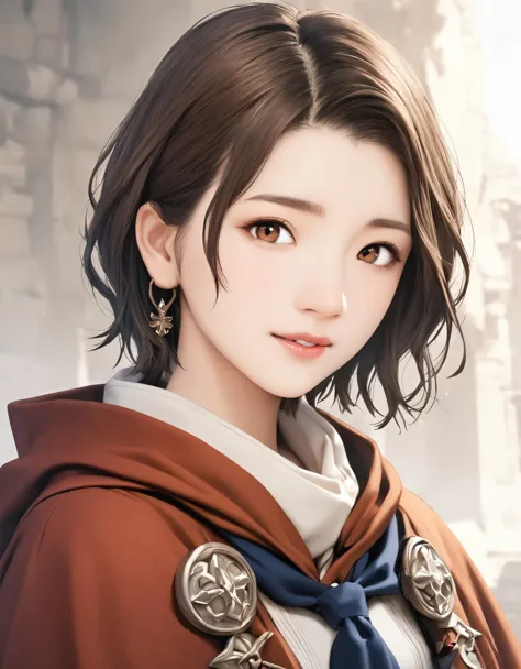 (best quality:1.2), 1girl, octopath traveler, scholar, upper body shot, shoot from front