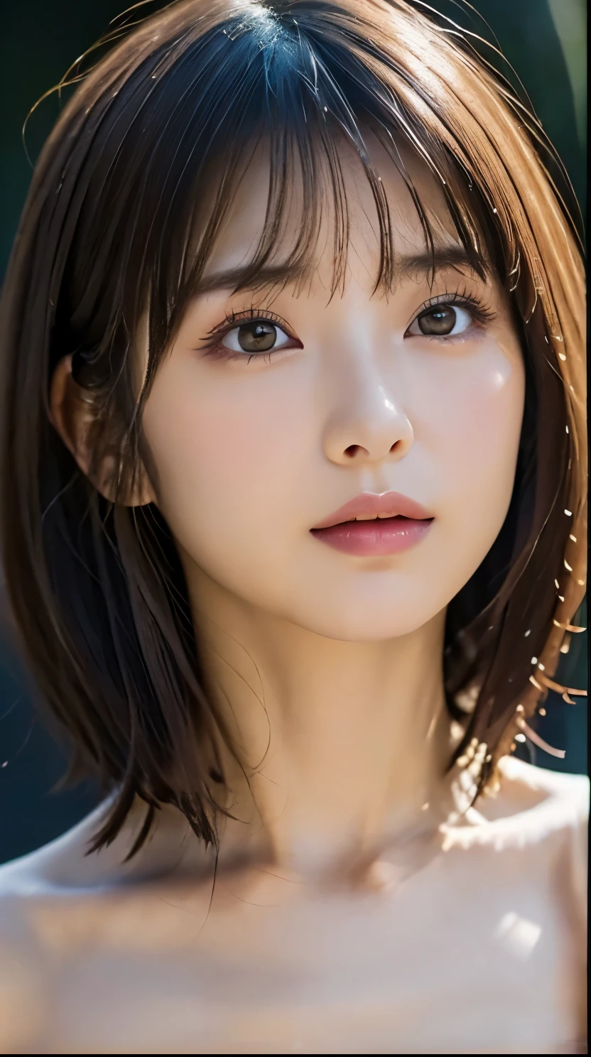 ((Close-up of face:1.4))、((Naked Women:1.5))、((No underwear:1.5))、((Brown eyes and silver hair:1.5))、(Highest quality、Tabletop、8k、Best image quality、Award-winning works)、(One Girl, 14 years old:1.3)、(Perfect naked beautiful girls:1.5)、(A woman with very beautiful make-up:1.7)、Perfect Makeup、Long eyelashes、Ultra HD Shining Eyes、Ultra HD Hair、Ultra-high resolutionのグロッシーな唇、Ultra-high resolutionの完璧な歯、Ultra HD cute face、Light brown hair:1.4、(Very short straight hair:1.1)、Look at me and smile、[clavicle]、Accurate anatomy、(Bust up photo:1.5)、Luxury Love Hotel、(The most atmospheric and warm lighting:1.2)、Blurred Background、With bangs、Ultra-high resolution, Shiny, Moisturized face、Ultra-high resolutionの輝く肌、The most detailed face、Ultra-high resolutionの詳細な顔、Ultra-high resolutionの髪、Ultra-high resolutionの輝く瞳、Beautiful face drawn in every detail、Ultra-high resolutionのグロッシーリップ