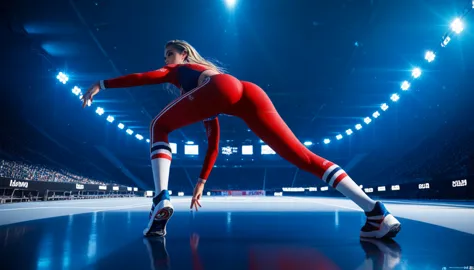 score_9, score_8_up, score_7_up,a gymnast performing acrobatic moves on balance beam, detailed realistic 3d render, hyper detail...