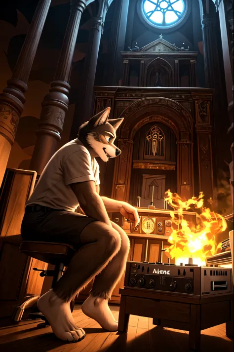 (((Barefoot furry character, full body, cinematic setting, furry male, plantigrade))) 

This is my church
This is where I heal m...