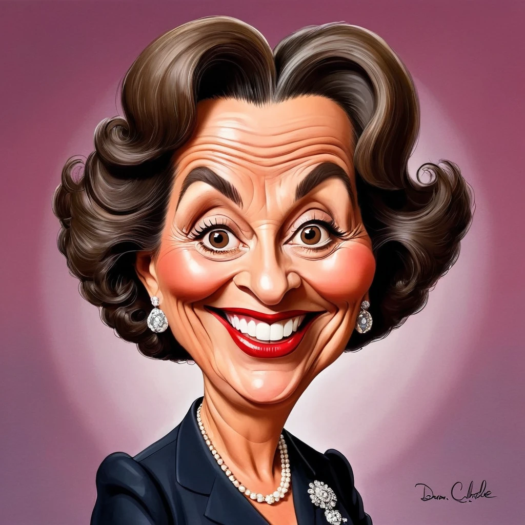 Funny caricature of Dona Clotilde