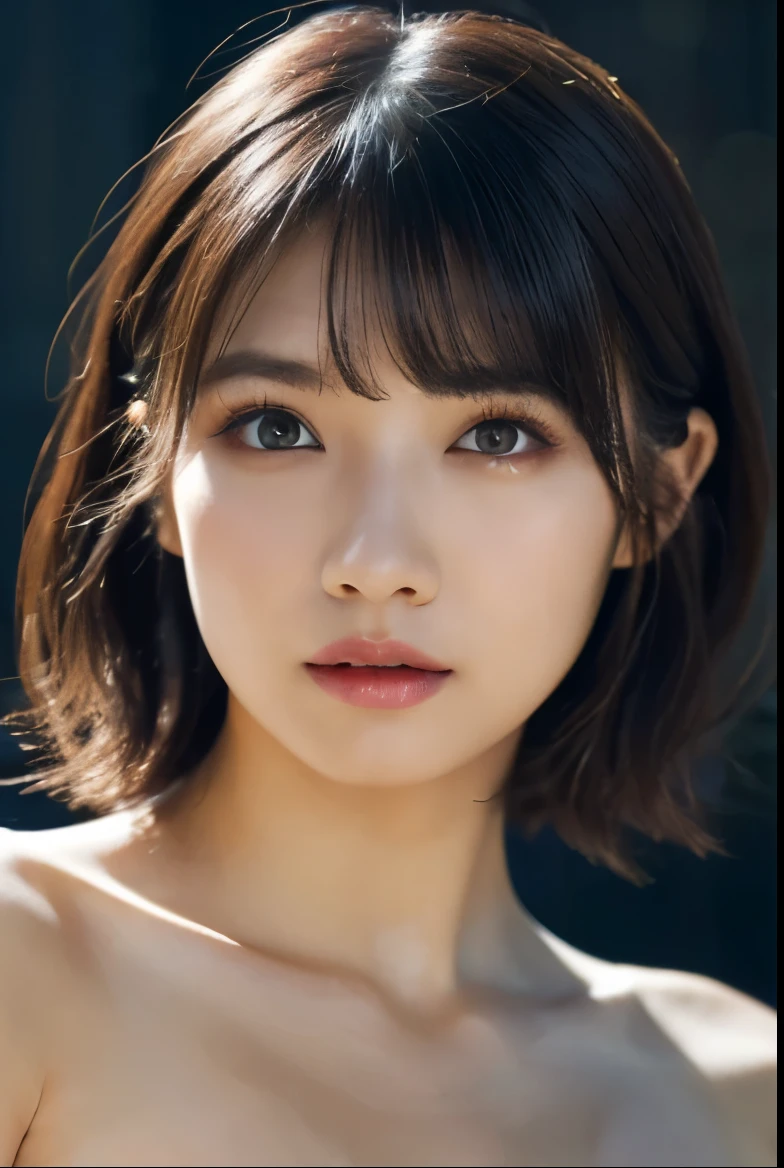 Breast augmentation:1.3、((Naked Women:1.4))、((No underwear:1.4))、1 girl, ((Apply beautiful makeup:1.4))、((Bust up photo:1.4))、Facial lighting:1.5、(Naughty lips), Very beautiful Japanese idol portraits, Looking into the camera、
(RAW Photos, Highest quality), (Realistic, Realistic:1.4), (masterpiece), 
Very delicate and beautiful, Very detailed, 2k wallpaper, wonderful, finely, Very detailed CG Unity 8K 壁紙, Very detailed, High resolution, Soft Light, 
Beautiful detailed girl, Very detailed目と顔, Beautiful and sophisticated nose, Big beautiful eyes, Cinema Lighting, 
(Simple light color background:1.3),
(Blonde medium hair), (Parted bangs), 
Complete Anatomy, Slender body,Small breasts, Sensual look