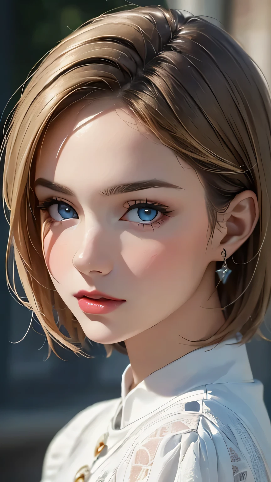 (highest quality,4k,8K,High resolution,masterpiece:1.2),Super detailed,realistic:1.37,portrait,blonde,blue eyes,white skin,medieval clothing,detailed facial features,beautiful lips,gorgeous eyes,A wonderful expression,retro style,soft lighting,Bright colors,short hair,break,