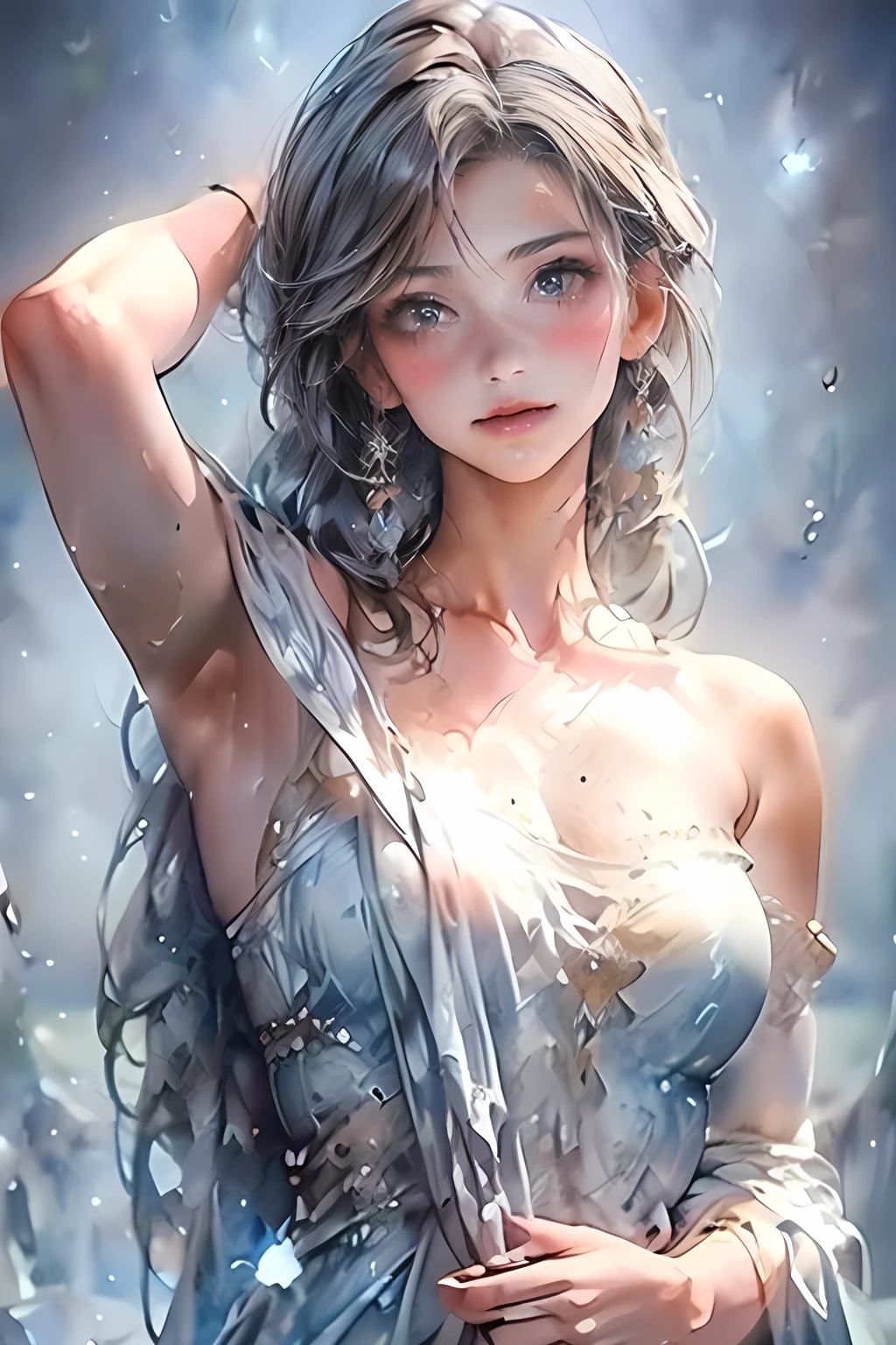 ミロのビーナスで, 美しい水彩画, 非常に詳細な, (最高品質,4k,8K,高解像度,傑作:1.2),非常に詳細な,(現実的,photo現実的,photo-現実的:1.37),鮮やかな色彩,柔らかい照明,ドラマチックなポーズ,複雑な詳細,流れるカーテン,繊細な筆遣い,幽玄な雰囲気,輝くハイライト,絶妙な質感,優雅な動き,古典的な彫像,博物館の展示,ドラマチックな照明