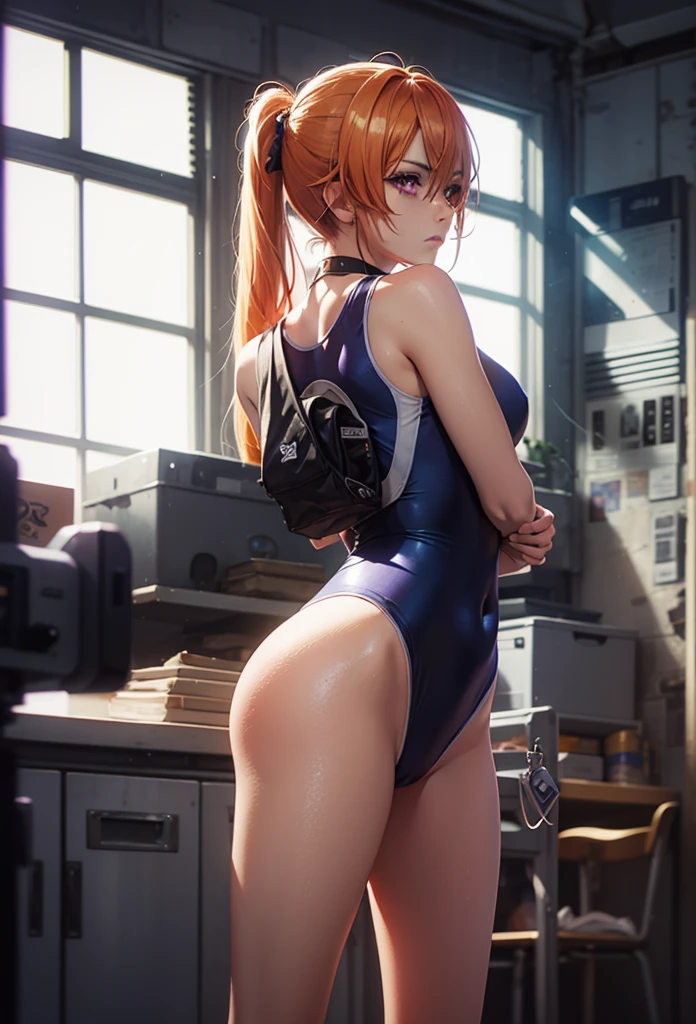 erinanakiri, erina nakiri, long hair, orange hair, (purple eyes:1.1), hair between eyes, frown, angry,
BREAK (competition swimsuit, highleg, highleg swimsuit, one-piece swimsuit, ponytail, swimsuit, whistle, whistle around neck, white one-piece swimsuit:1.2),
BREAK (masterpiece:1.2), best quality, high resolution, unity 8k wallpaper, (illustration:0.8), (beautiful detailed eyes:1.6), extremely detailed face, perfect lighting, extremely detailed CG, (perfect hands, perfect anatomy),