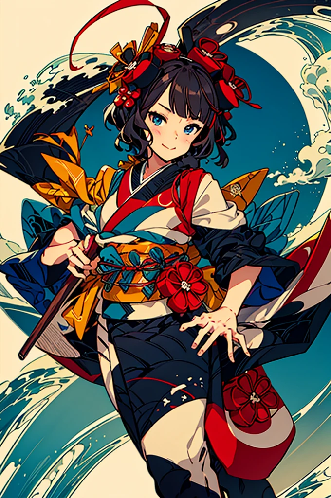 hokusai, masterpiece, super high quality, ( Highly detailed original illustration), , ((Hana Sakura)(graffiti)), Double exposure, A fluid fusion of abstract art, Glitch, ( 2D), ( Original illustration composition), ( Limited edition color fusion, Maximalism art style, Geometric art style, fire, Junk Art), Yellow theme, Background swirls and waves,[1 Girl:7], (Tilt your head:1.2), ([sketch|watercolor \(Moderate\)]:1.15),Chaotic Abstract Background, Vector Trace, グラデーションブレンディング and whole body, Artistic elements add depth to the work,Katsushika Hokusai,sketch (Character design sheet, same characters, whole body, Three-View, front, ~ ~ ~ ~ side, return) 1 female, Nervous,Cowboy Shot,,(Very bright:1.1), White Background, [1 Girl:7], (Tilt your head:1.2), ([sketch|watercolor \(Moderate\)]:1.15),