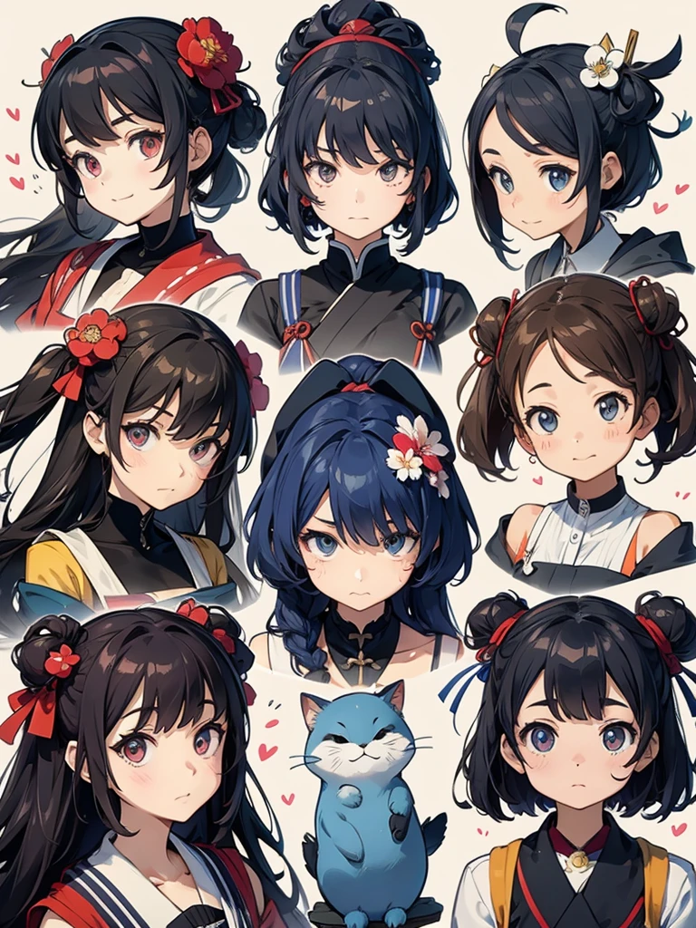 hokusai,Highest quality,((Highest quality)),((Tabletop)),((Perfect Face)),sketch (Character design sheet, same characters, whole body, Three-View, front, ~ ~ ~ ~ Side, return)，emoji pack，（9 emojis，Emoji Sheet，Align the layout），9 poses and expressions（sad，Rage，enjoy，Stupid cute，adorable，Doubt，sleepy，I&#39;I am hungry，clitoris），Anthropomorphic style，Disney Style，Farbe，various expressions, masterpiece, super high quality, ( Highly detailed original illustration), , ((Hana Sakura)(graffiti)), Double exposure, A fluid fusion of abstract art, Glitch, ( 2d), ( Original illustration composition), ( 限定Farbeの融合, maximalism art style, Geometric art style, fire, junk art), 黄Farbeのテーマ, Background swirls and waves,[1 Girl:7], (Tilt your head:1.2), ([sketch|waterFarbe \(Moderate\)]:1.15),Chaotic Abstract Background, Vector Trace, Gradient blending and whole body, Artistic elements add depth to the work,Katsushika Hokusai,sketch (Character design sheet, same characters, whole body, Three-View, front, ~ ~ ~ ~ Side, return) 1 female, Nervous,Cowboy Shot,,(Very bright:1.1), 白Farbeの背景, [1 Girl:7], (Tilt your head:1.2), ([sketch|waterFarbe \(Moderate\)]:1.15)