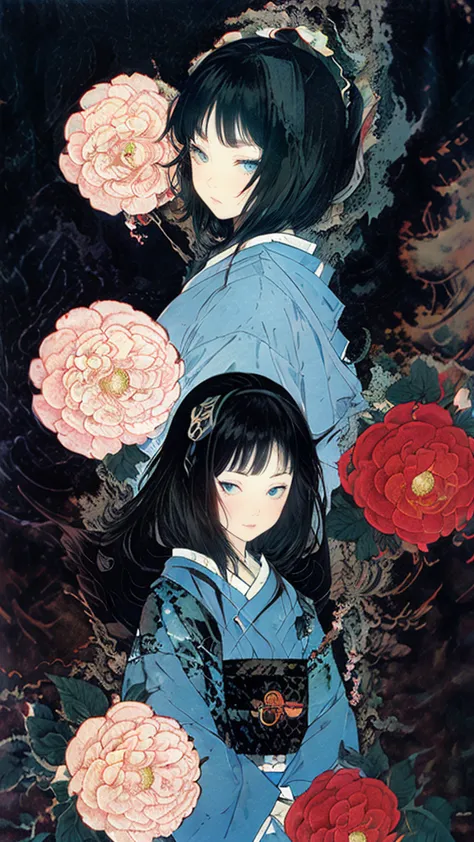 Highest quality、masterpiece、Ultra-high resolution、One Girl、Gazing at the audience、Uno、Takato Yamamoto style、 Simple Background、W...