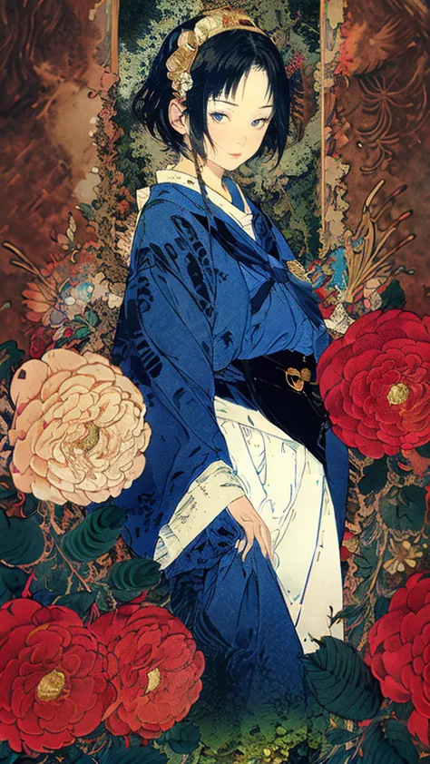 Highest quality、masterpiece、Ultra-high resolution、One Girl、Gazing at the audience、Uno、Takato Yamamoto style、 Simple Background、S...