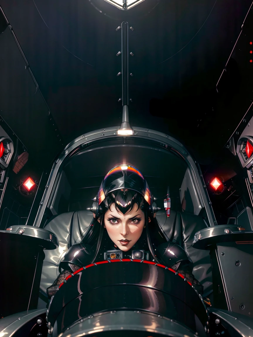 (((고딕 vampire piloting) in 고딕 spacecraft)), (((복고풍 애니메이션))), (((밑에서부터))), ((120 시야각)), ((((고딕)) 제어판)), (((성숙한))), (((고딕))), (무지개 빛깔의) 바디수트, ((((레이스 액세서리)))), ((조종석)), ((((누워서)) 포즈)), (((우아한))), (((진지한 말투))), ((조종석 상단 제어판)), 복잡한 제어판 세부 정보, 확대, 1990년대 (스타일), 걸작, ((밀실공포증이 있는)), 최고의 품질, 스크린, ((조종사 헬멧)), 밤, ((로우 키 라이트)), (다채로운 조종석 조명), 반짝임, (극적인 조명), 땀, [얼굴이 빨개지는], [[뾰족한 귀]], (어두운 배경)