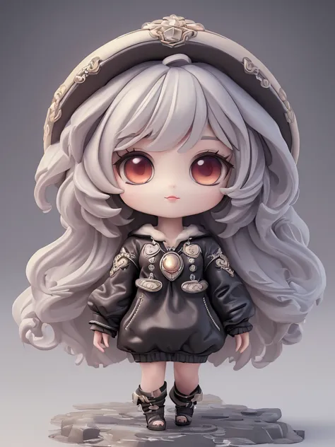 (((masterpiece､highest quality､high resolution､super detailed description､)))､(chibi character&#39;s daughter:1.6)、3 heads､white...