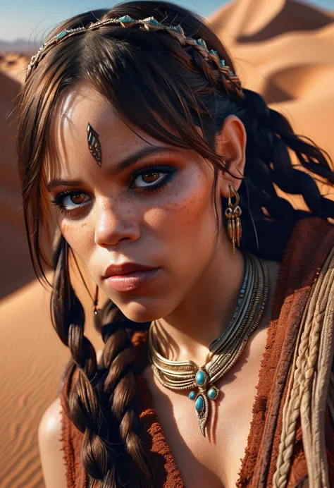 photo of jennaortega, sahara desert, (extremely detailed cg unity 8k wallpaper), intricate, high detail, sharp focus, dramatic, ...