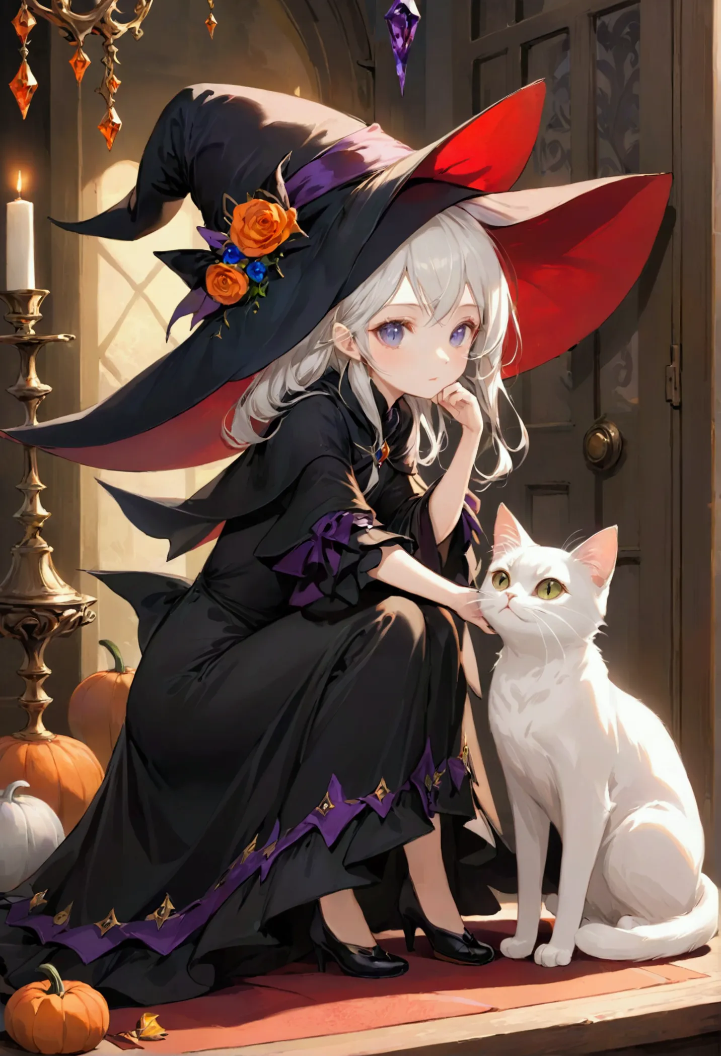 Witch&#39;s Familiar Cat、masterpiece、最high quality、high quality、High resolution、16K、born、超High resolution、超detailedな、detailed、Ve...