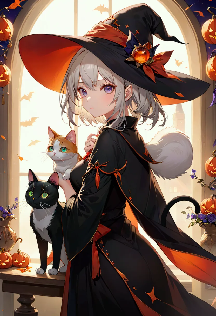 Witch&#39;s Familiar Cat、masterpiece、最high quality、high quality、High resolution、16K、born、超High resolution、超detailedな、detailed、Ve...