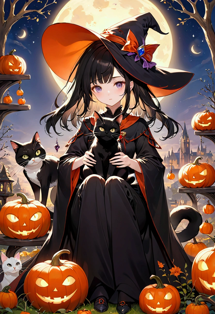 Witch&#39;s Familiar Cat、masterpiece、最high quality、high quality、High resolution、16K、born、超High resolution、超detailedな、detailed、Very delicate and beautiful、A highly detailedd、