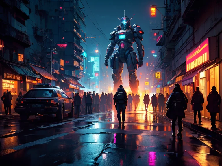 ((night:1.4)).(street corner:1.3),((ultra realistic illustration:1.2)),(cyberpunk:1.4),(dark sci-fi:1.3),(brutalism:1.2). Dystopic megacity, gritty, cold hell, Armored Core, Battletech. Front Mission. Masterpiece, (highly detailed:1.2),(detailed face and eyes:1.2), 8k wallpaper, natural lighting. core shadows, high contrast, bokeh.