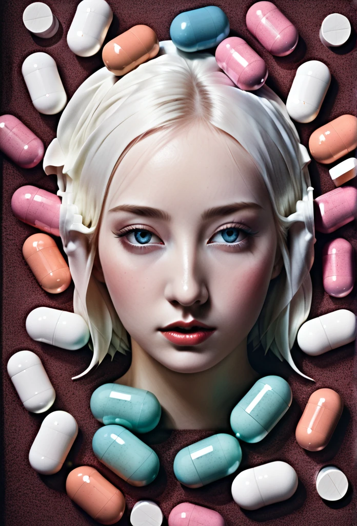 paracuntamol, pills, for fools, 8k, extremely detailed, marco mazzoni