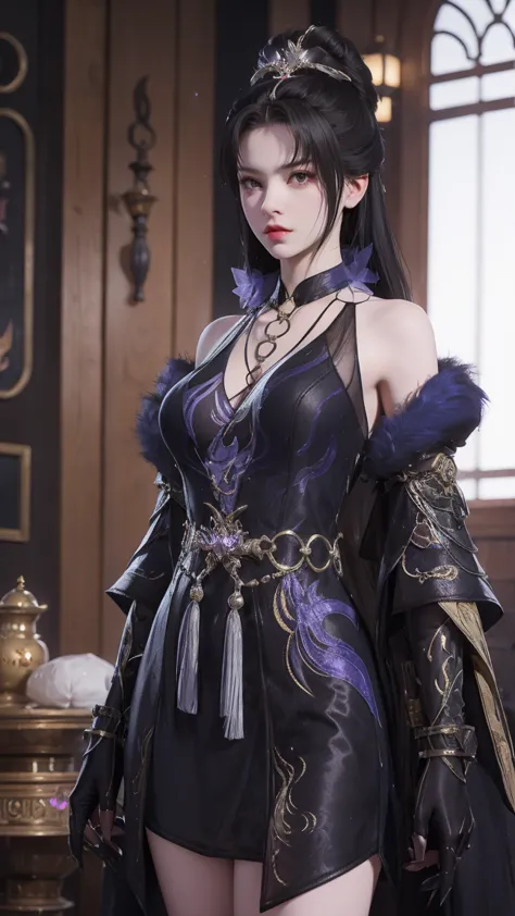 eternity_jade linglong_black ribbon silk robe_hell: bladepoint_tessa