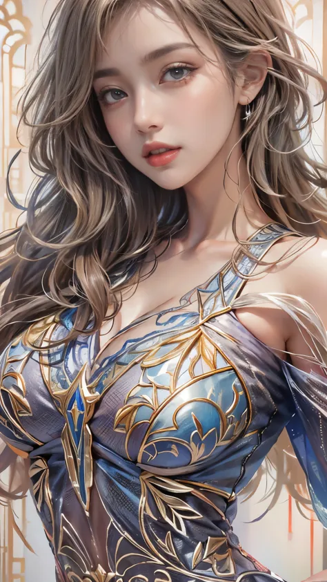 Highest quality, Realistic, photoRealistic, Award-winning illustrations, (Intricate details: 1.2), (Subtle details), (Intricate details), (Cinematic Light, Super sexy short hair super girl, huge firm bouncing chests, dynamic sexy poses