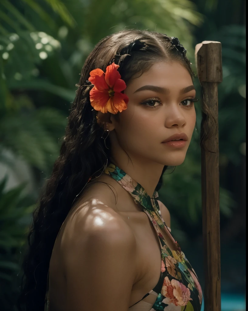 Zendaya Maree, flowery bikini