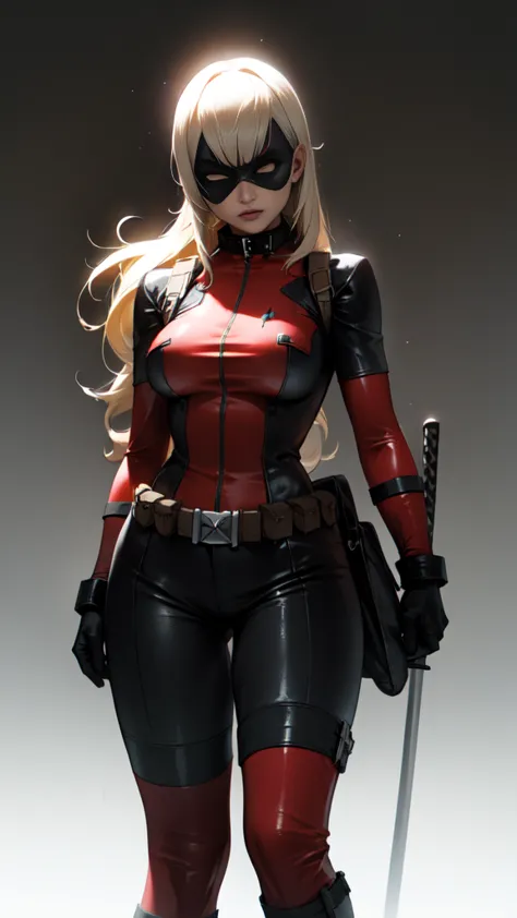 obra off arte, melhor qualidaoff, high resolution, contrasted,
May_senora_dead Pool_ownwaifu,
1 girl, mask, hair blonde, rabo of...