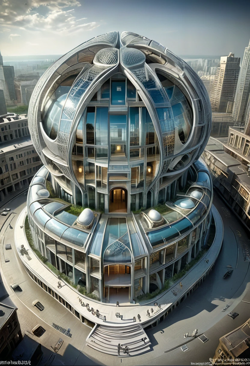 complex, mysterious and bizarre building, so intricate that it is difficult to enter or exit, there are some transparent parts, (ultra detailed, absolutely resolution, best quality:1.3), 2.5D, delicate and dynamic, shading effects, hyper realistic, artistic photography, graphic CG digital art