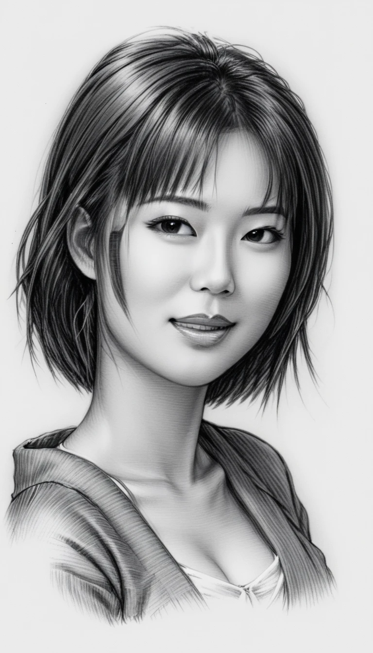 drawing of a geisha, realistic sketch, hyperrealistic sketch, detailed pencil sketch, pencil sketch, realistic digital drawing, detailed sketch drawing, highly detailed portrait, detailed 4 k drawing, pencil draw, highly detailed sketch, realistic drawing, extremely detailed portrait, detailed but rough, pencil drawing illustration, realism drawing, detailed sketch, sketch art,((high quality, masterpiece:1.4)), 1girl, ((upper body)), portrait sketch, messy drawing, messy charcoal spots, unfinished sketch, sketchbook charcoal style drawing of a woman, sketchbook drawing, sketchbook, beautiful hair, medium short hair, beautiful face, symmetrical face, symmetrical eyes, ((paper material background)), realistic charcoal lines, imperfect drawing, charcoal crumbs, charcoal lines, imperfections,  LITTLE SMILE, CLOSED LIPS
Waiting to start,wong-chans