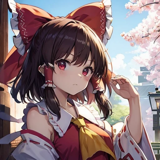 (((Reimu Hakurei)))　((Shrine maiden　shrine))　(Maple　shrine)　Shining Edges　Shining Background