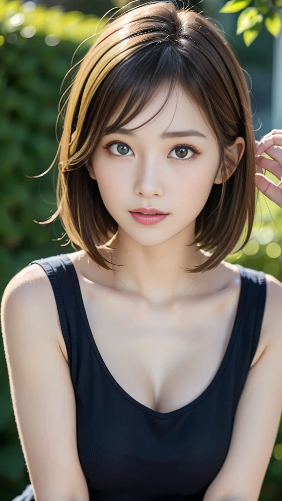 girl (masterpiece: 1.4), (8k, Genuine, RAW Photos, Highest quality: 1.4), Japanese, (1 girl), Beautiful Face, (Genuine Face: 1.4), (Caramel Hair, Long Hair: 1.3), Beautiful hairstyle, Genuineistic Eyes, Beautiful details in the eyes, (Genuine Skin: 1.3), Beautiful Skin, Charm, 超High resolution, Ultra Genuineistic, High resolution, Golden Ratio, (Detailed face: 1.4), (Anna Tanaka), skirt, Business suit and cotton underwear, Browsing Caution, Pause (Bend your knees and spread your legs), front