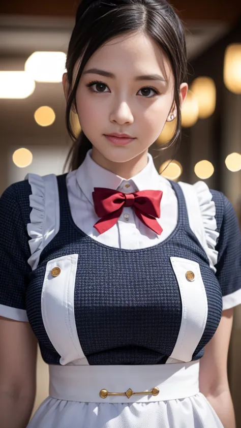 waitress、waitress、waitressだよ❗️(8k, raw photos, 最high quality, masterpiece: 1.2), (realistic, photorealistic: 1.37), 1 歩道に立っているwa...