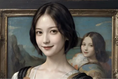260 20-year-old female, (short hair),(Genuine), smile,  (Paintings by Leonardo da Vinci)