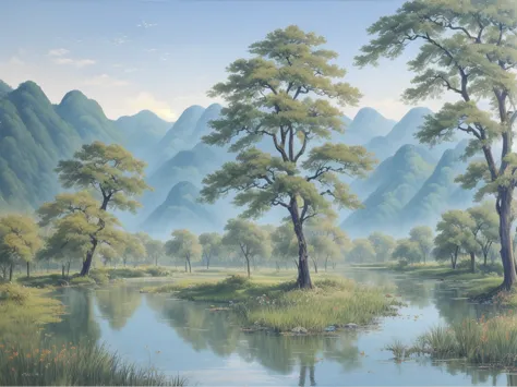 huaniao，best quality,nobody,landscape painting