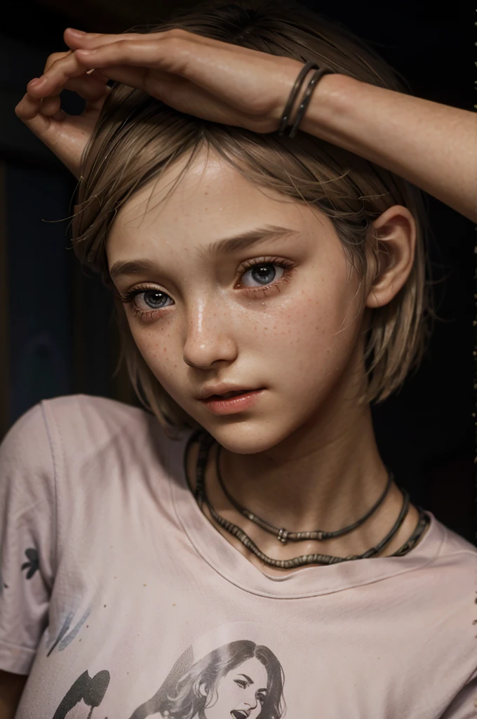 A stunning, intricate full color portrait , 12 year old girl, wearing nothing, epic character composition, alessio albi, nina masic, sharp focus, natural lighting, subsurface dispersion, f2, 35mm,